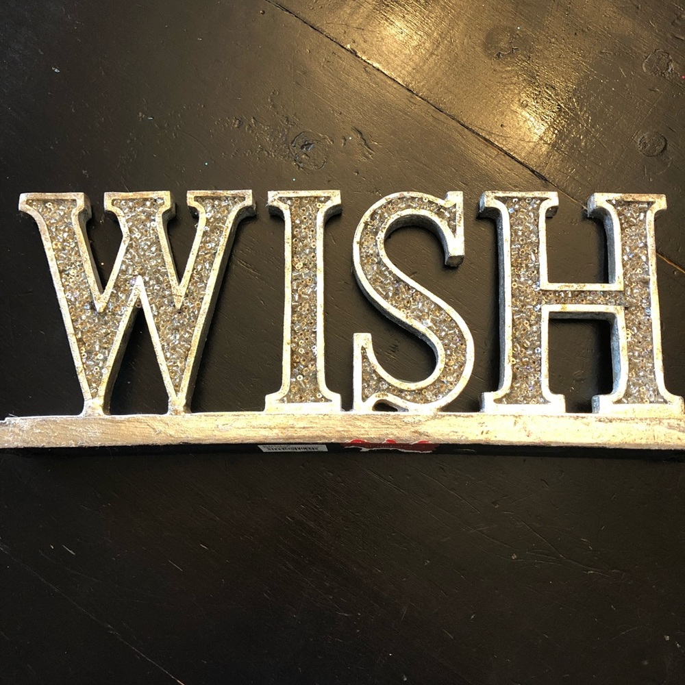 “WISH” Tabletop Sentiments by st. nicholas square for Kohl’s 14”X5.5”